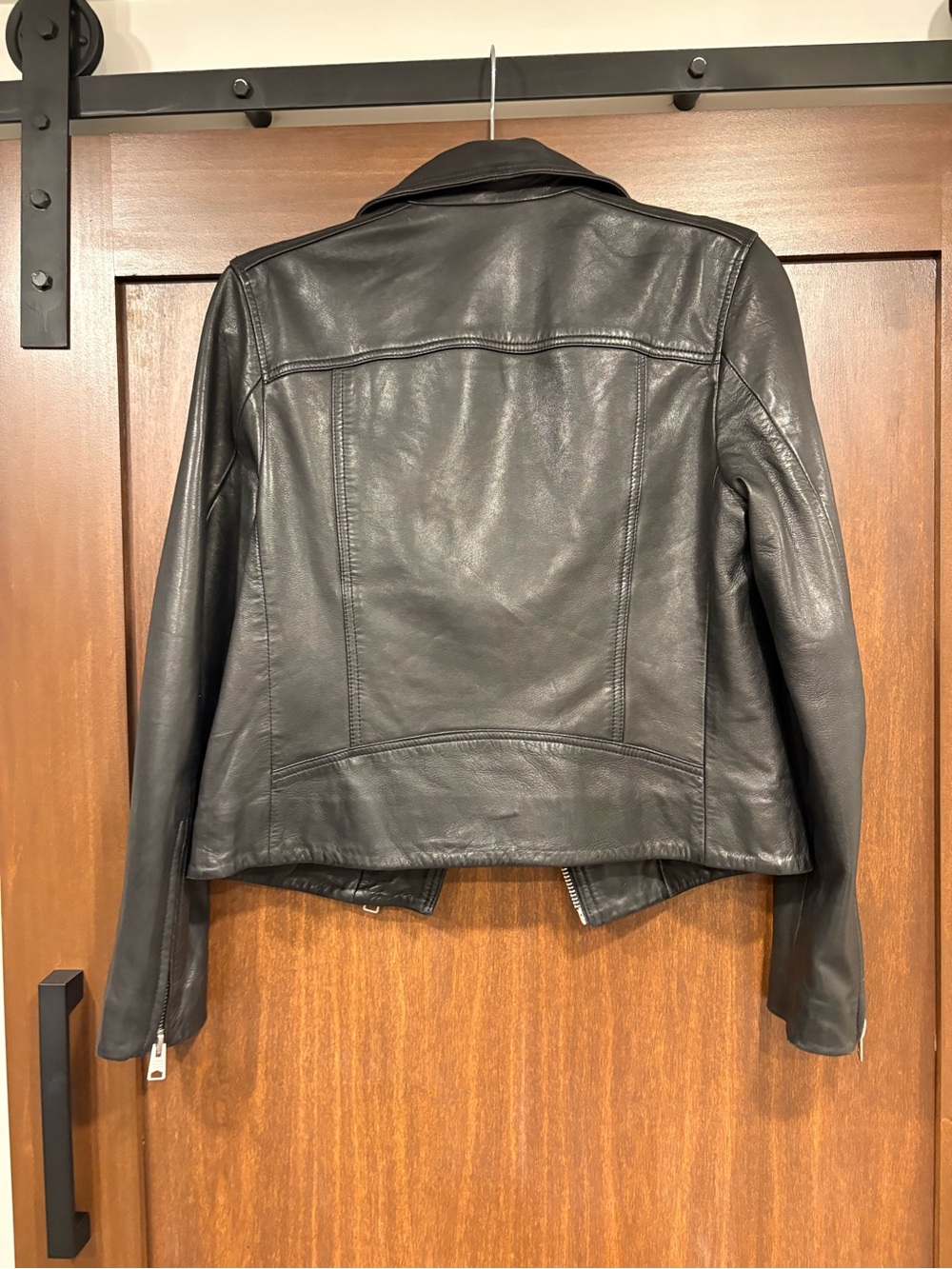 ALL SAINTS Dalby leather jacket 4 - Picture 6 of 15